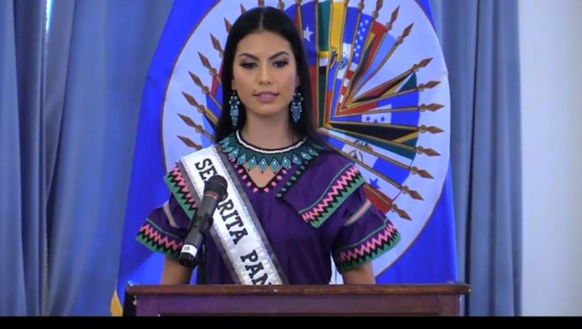 Aplauden de pie a la Señorita Panamá Rosa Montezuma en la OEA | Video