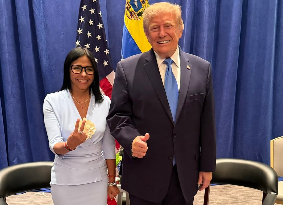 Trump y Delcy Rodríguez se reúnen por primera vez en Nueva York