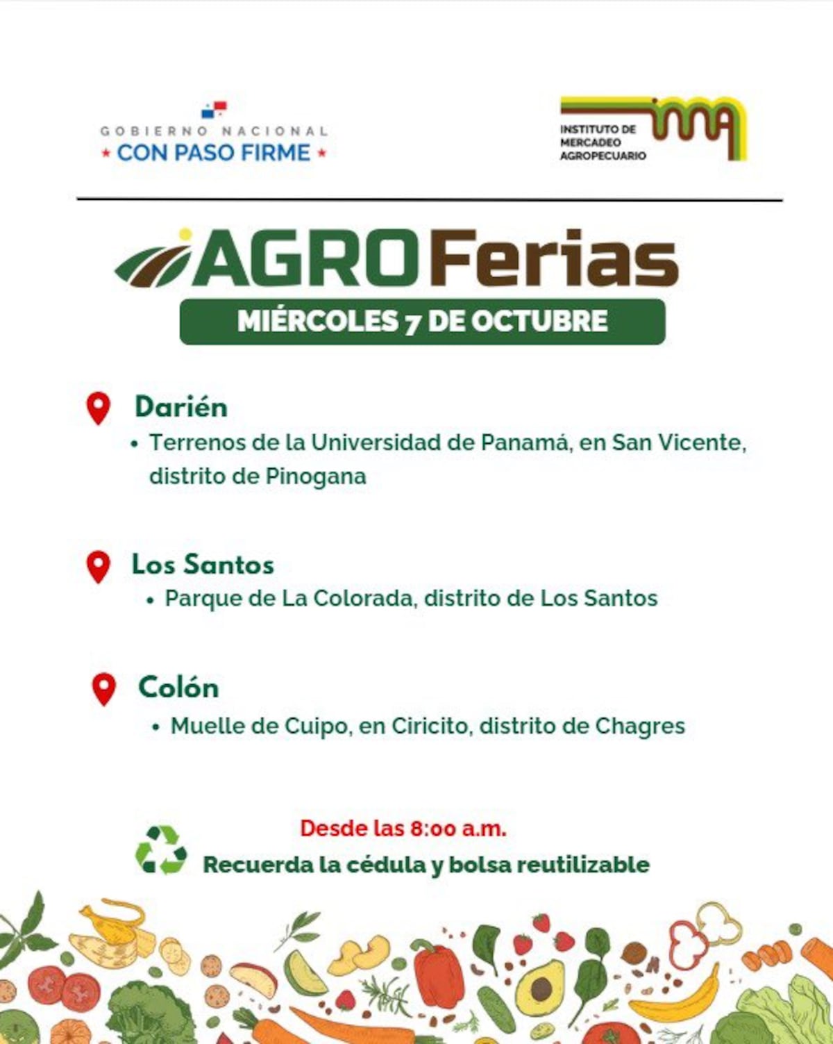 ¡Atención, comida barata! Estas son las Agroferias del IMA de este miércoles a nivel nacional