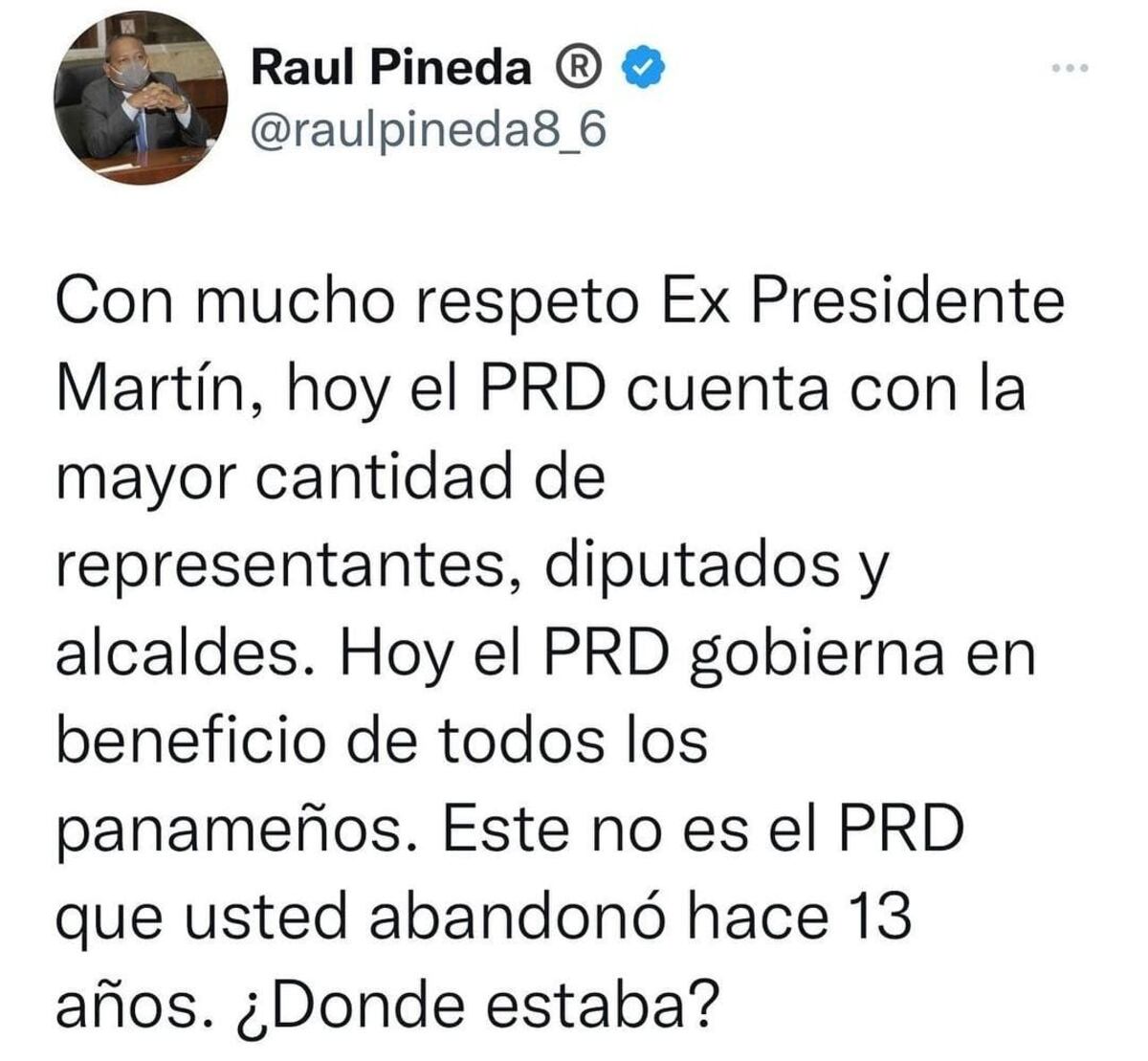 Diputados Pineda y Robinson le responden al expresidente Torrijos