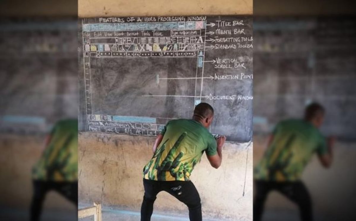 Maestro que dicta clases en condiciones precarias tuvo final feliz