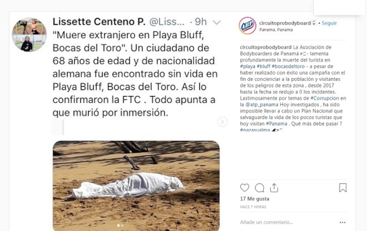 En playa Bluff de Bocas del Toro muere turista alemán