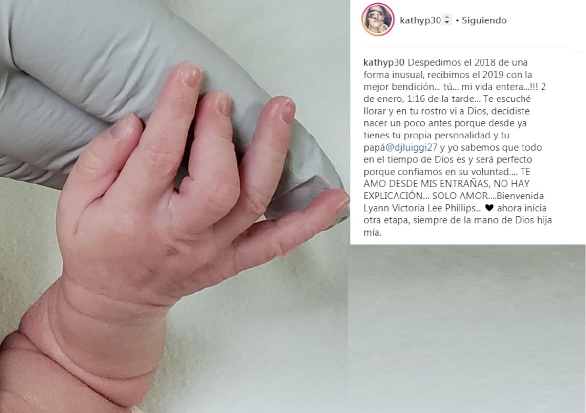 Ya nació Lyann Victoria, la hija de Kathy Phillips y el DJ Luigi