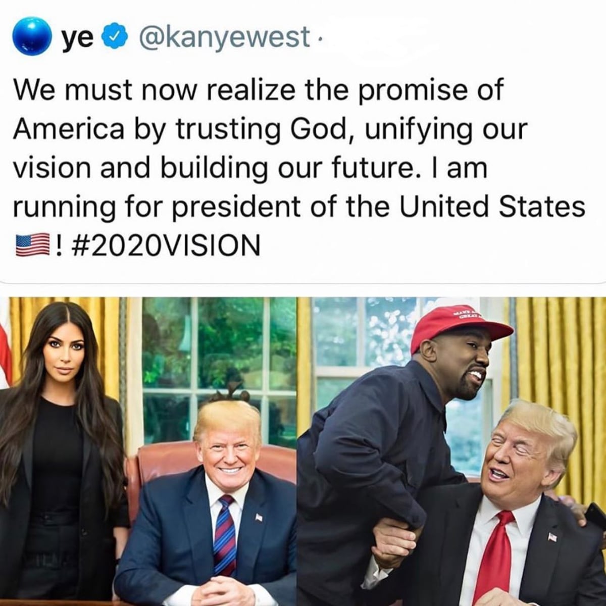 Kanye West que va por la presidencia de EE.UU. ya no apoya a Trump y dice que basará su gobierno en ‘Wakanda’ de Marvel y la Biblia 