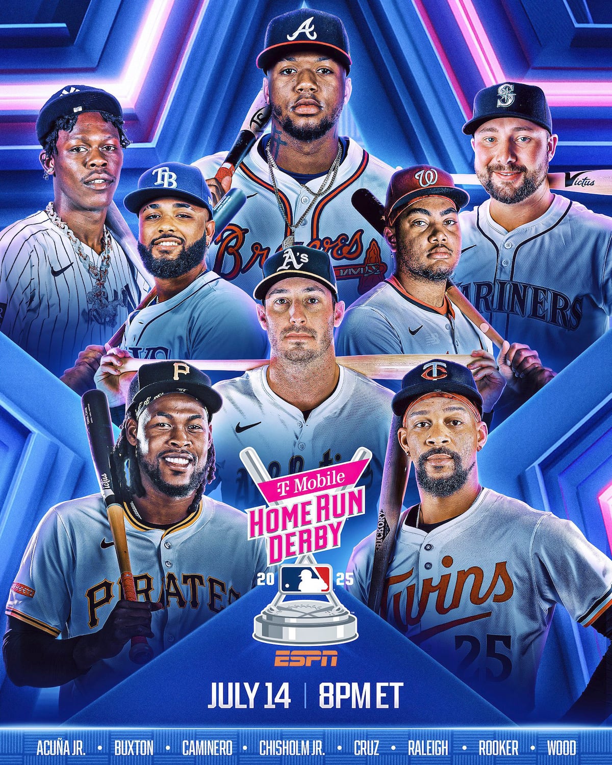 ¡Pura dinamita! Estos son los ocho bombarderos del Home Run Derby 2025