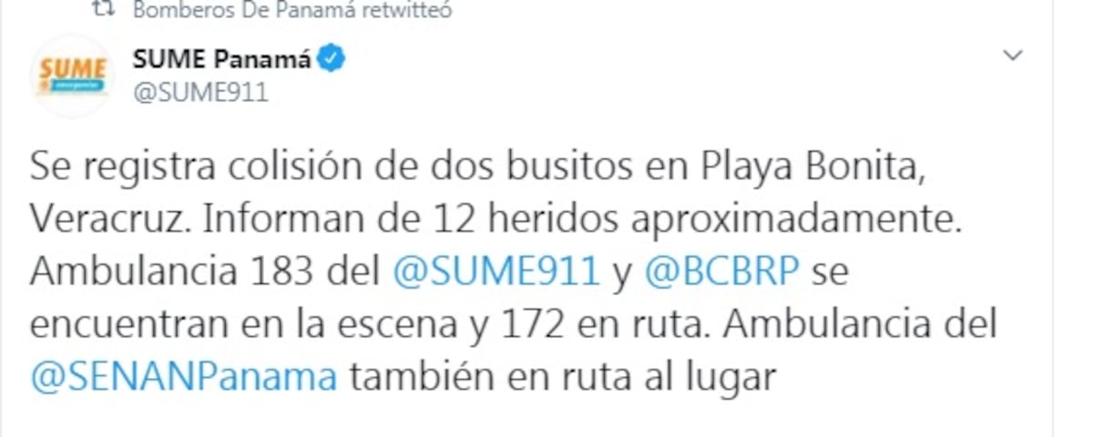 Dos buses se estrellan de frente. Reportan más de 10 heridos
