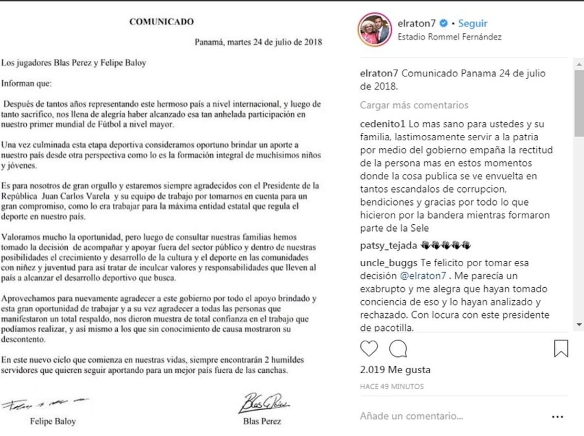 Renuncian. Baloy y Blas deciden rechazar el puesto de $5 mil en Pandeportes