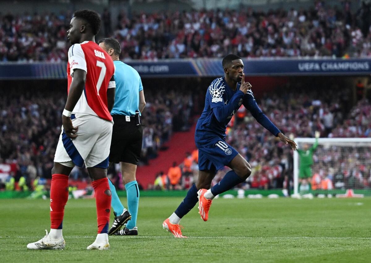 PSG sorprende al Arsenal en Londres y se acerca a la final de Champions