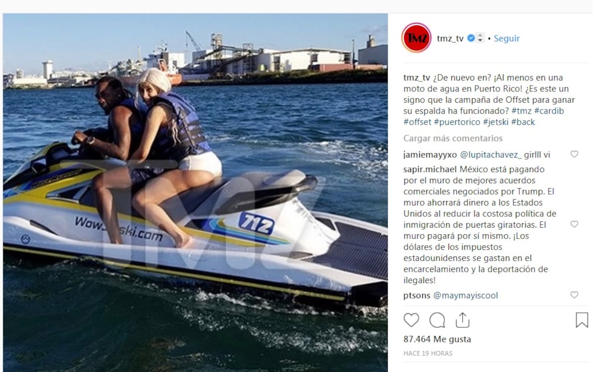 Carbi B se reconcilia con Offset y pasean su amor por Puerto Rico