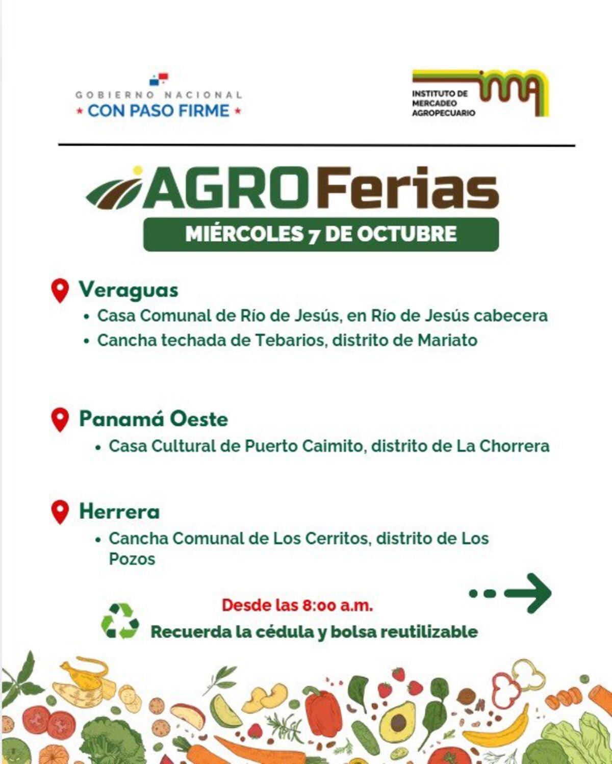 ¡Atención, comida barata! Estas son las Agroferias del IMA de este miércoles a nivel nacional