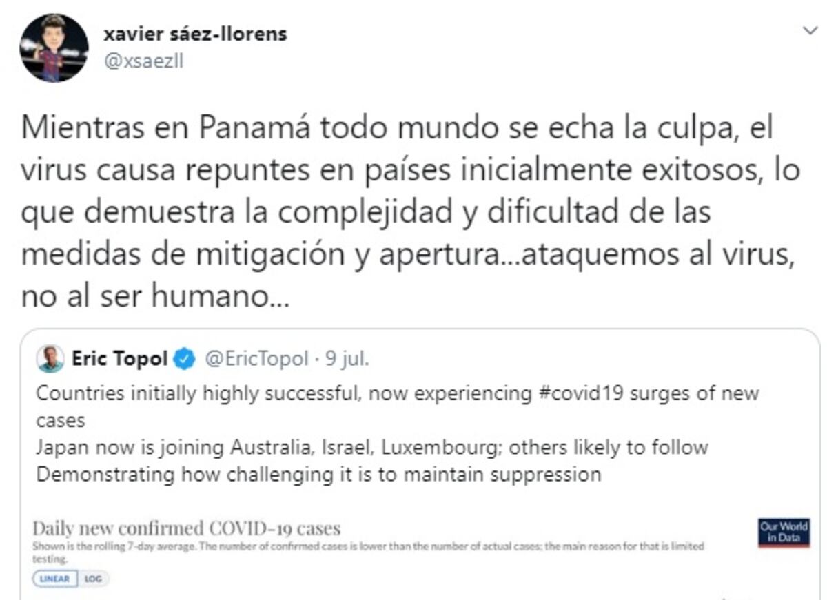 Sáez Llorens revela lo que le tiene molesto mientras el virus se está aprovechando