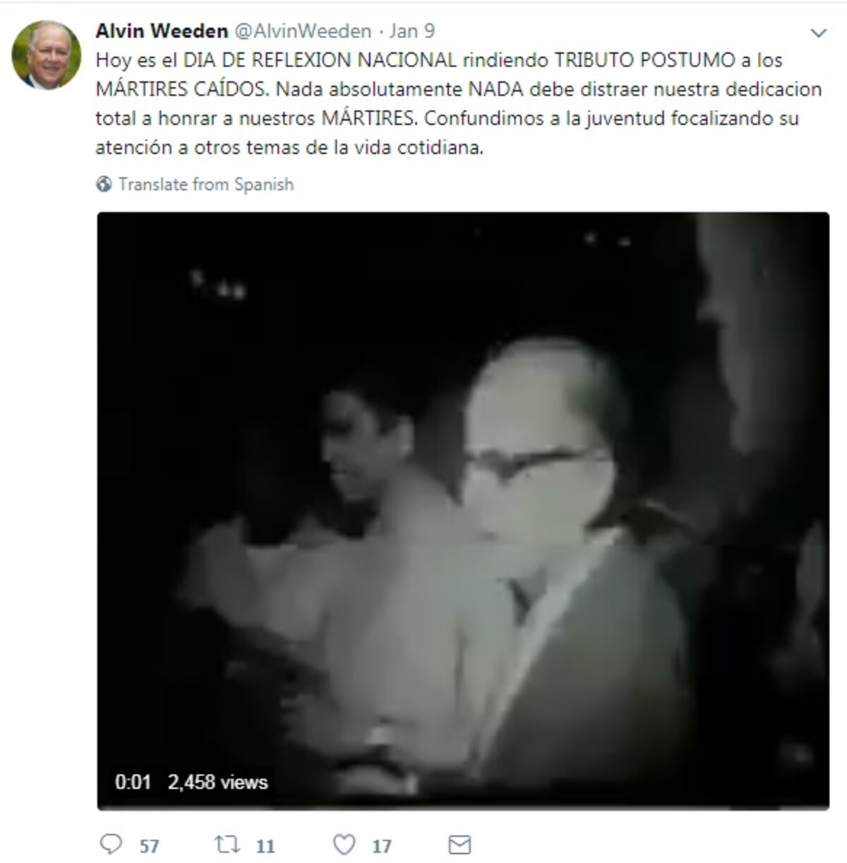 Alvin Weeden reta a Davis a que lo demande y vincula al cascaroso con el CD