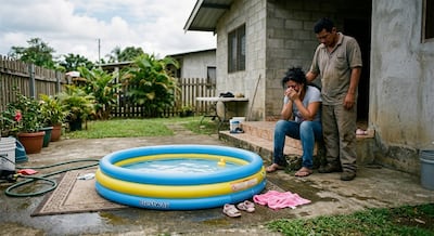 Conmoción y dolor.  Dormían junto a su pequeña y al despertar ya no estaba: Niña de casi 3 años muere tras caer en una piscina en Chiriquí