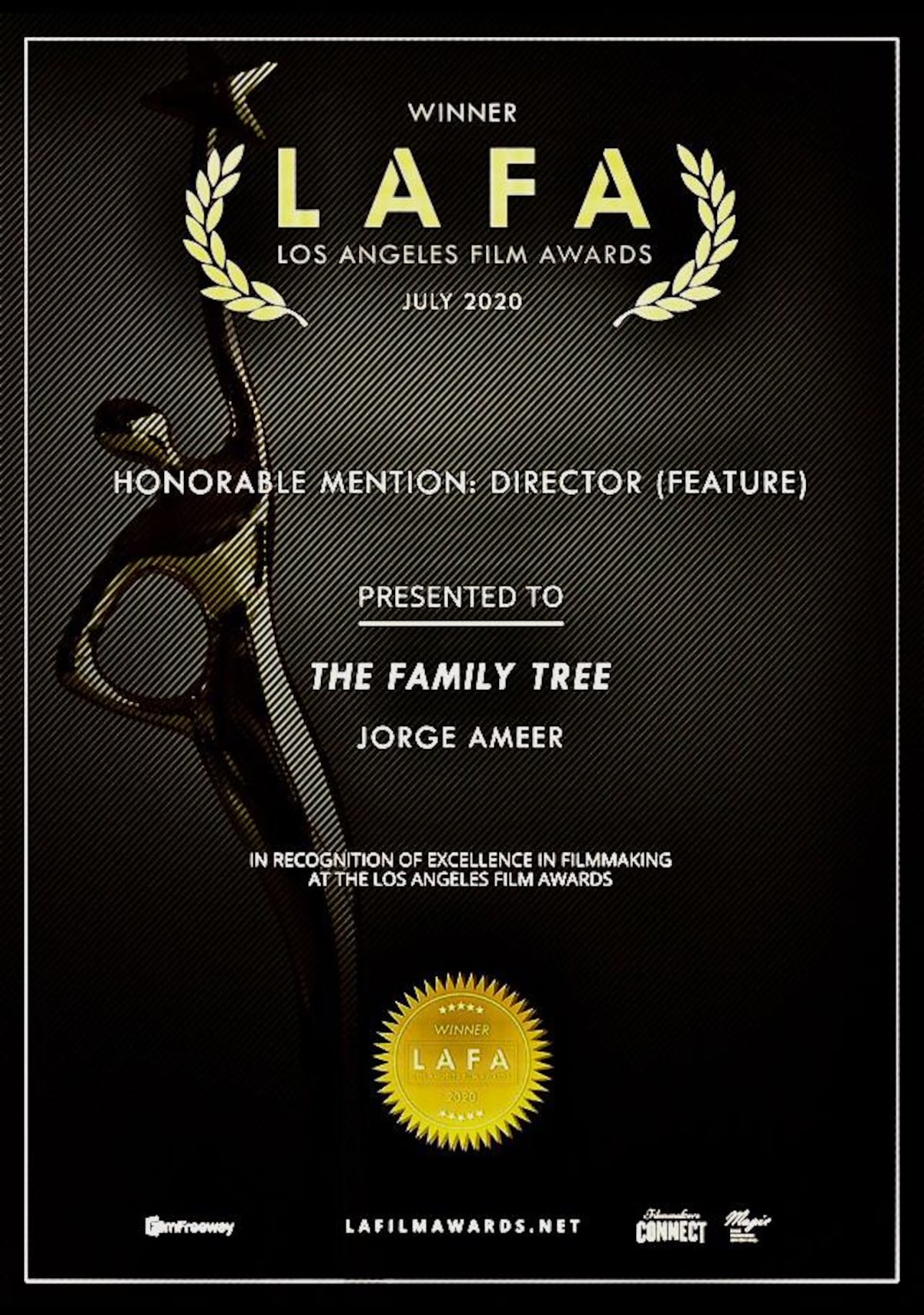 Dan mención honorífica a cinta panameña en los premios LAFA. En Panamá se la rechazaron, hoy se la dedica a su madre