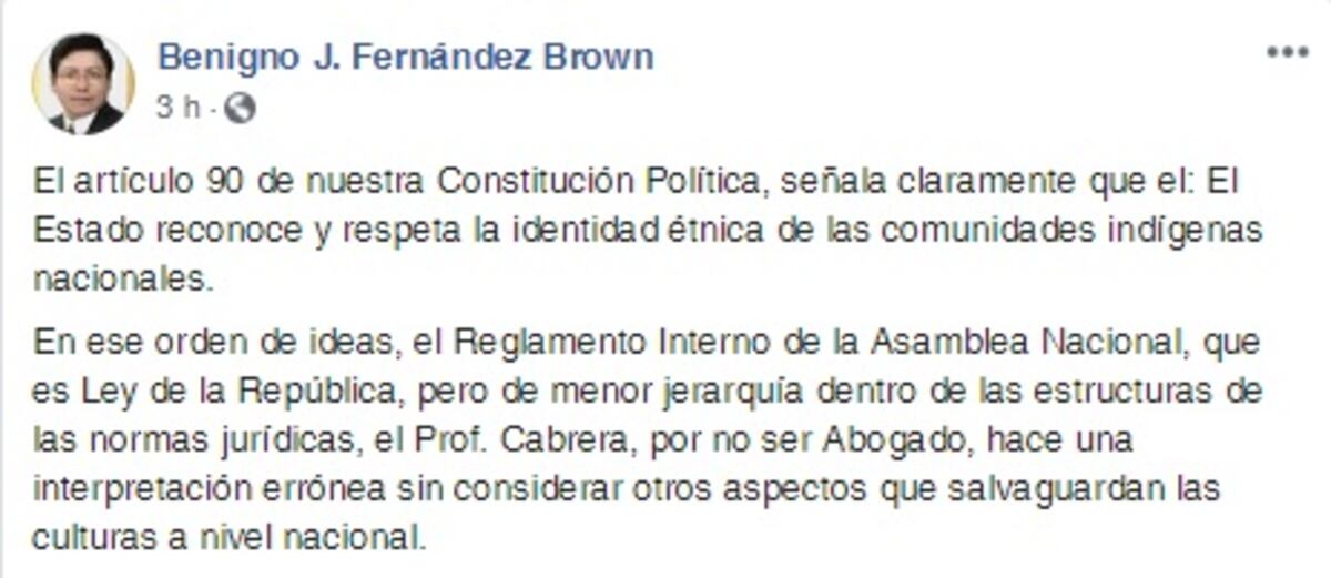 Revuelo. Controversia por intención de diputada guna de ir en mola a la instalación de la Asamblea