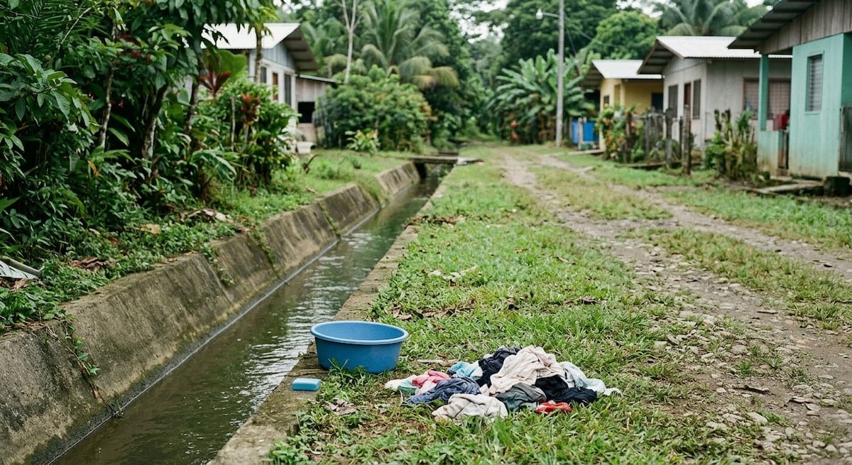 TRAGEDIA EN CHANGUINOLA. Murió mientras lavaba ropa: cayó a un canal en Finca 4