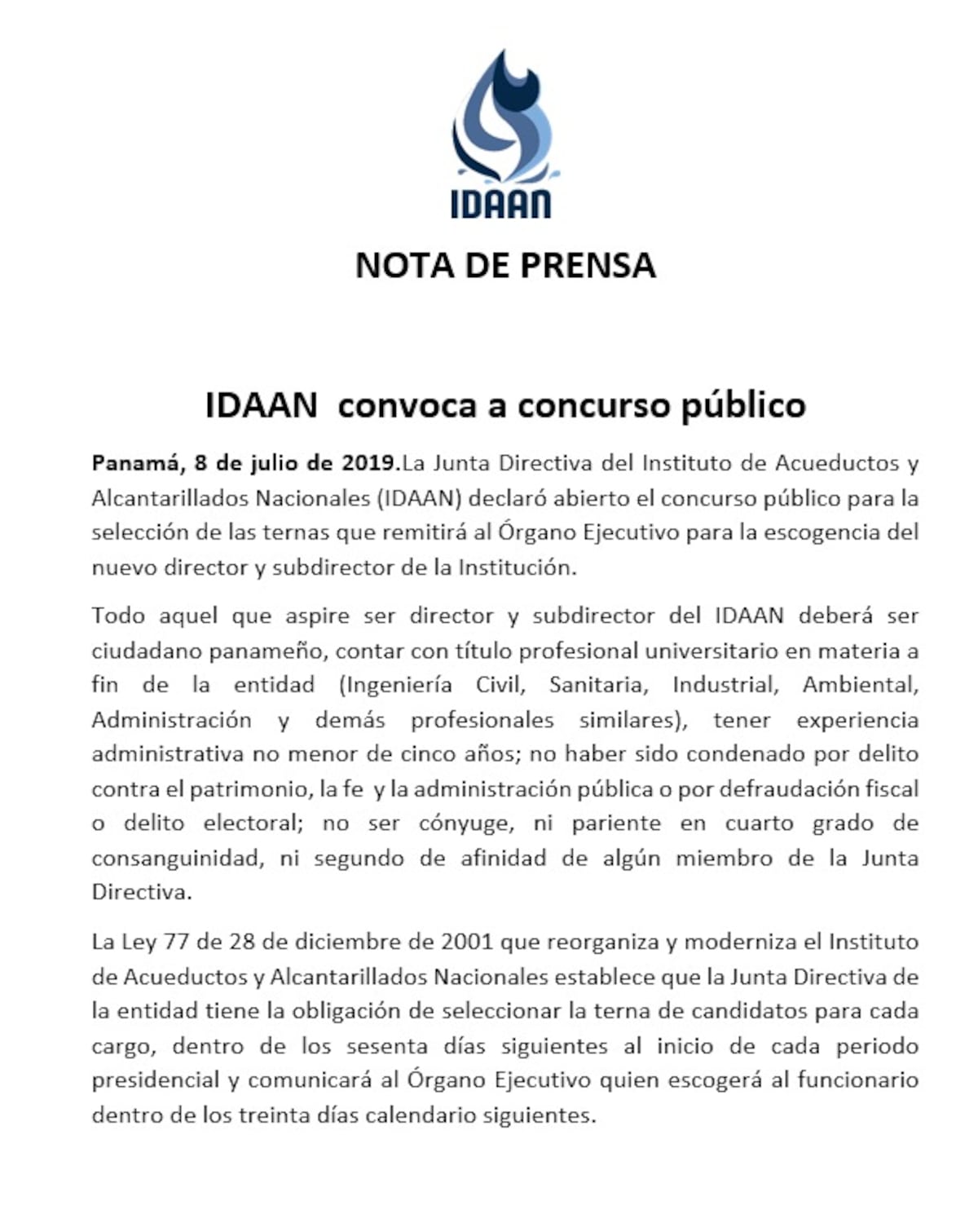 ‘Idaan busca nuevo director y subdirector’. ¿Te anotas?