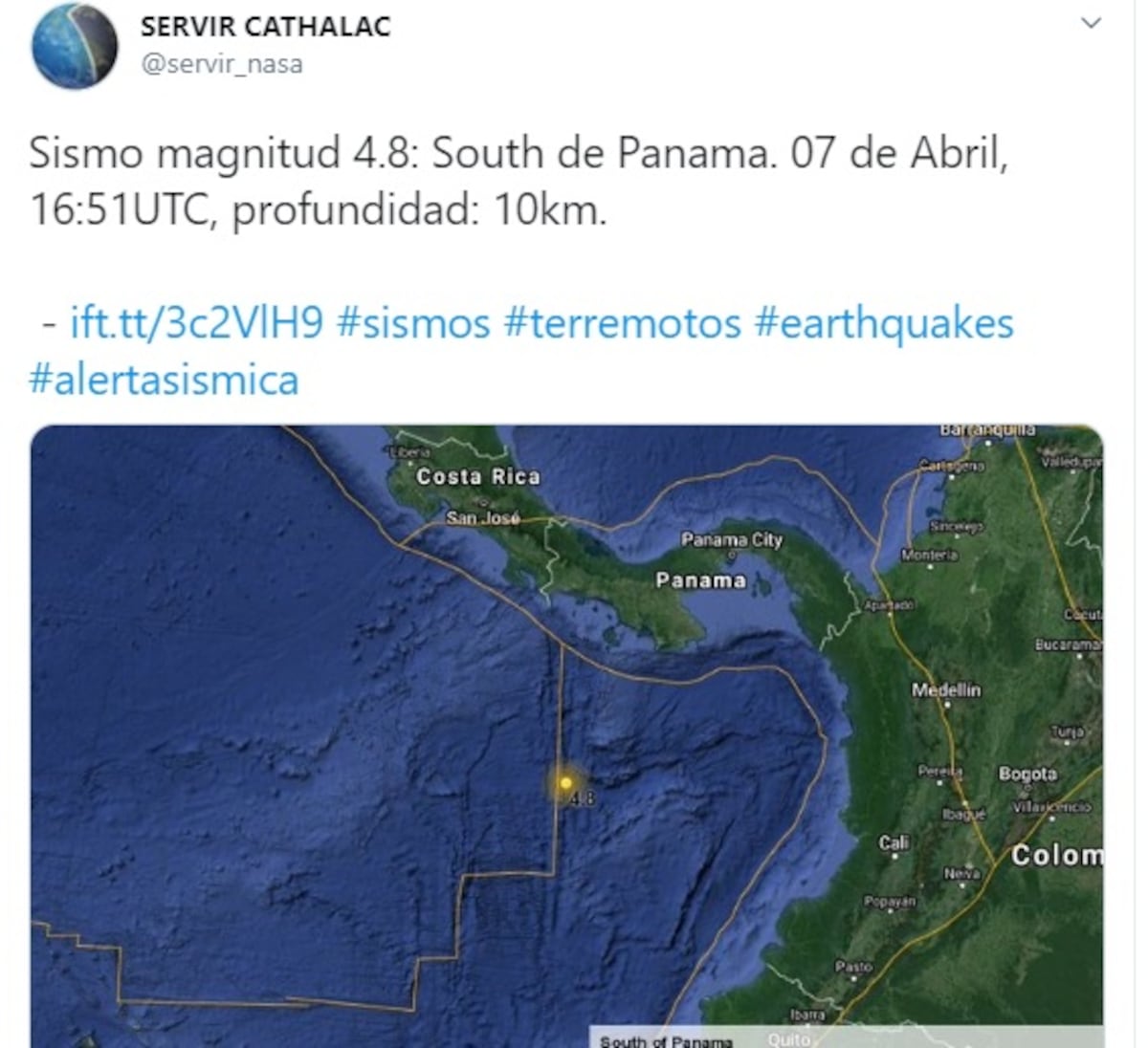 Se estremece Panamá. Se registra sismo