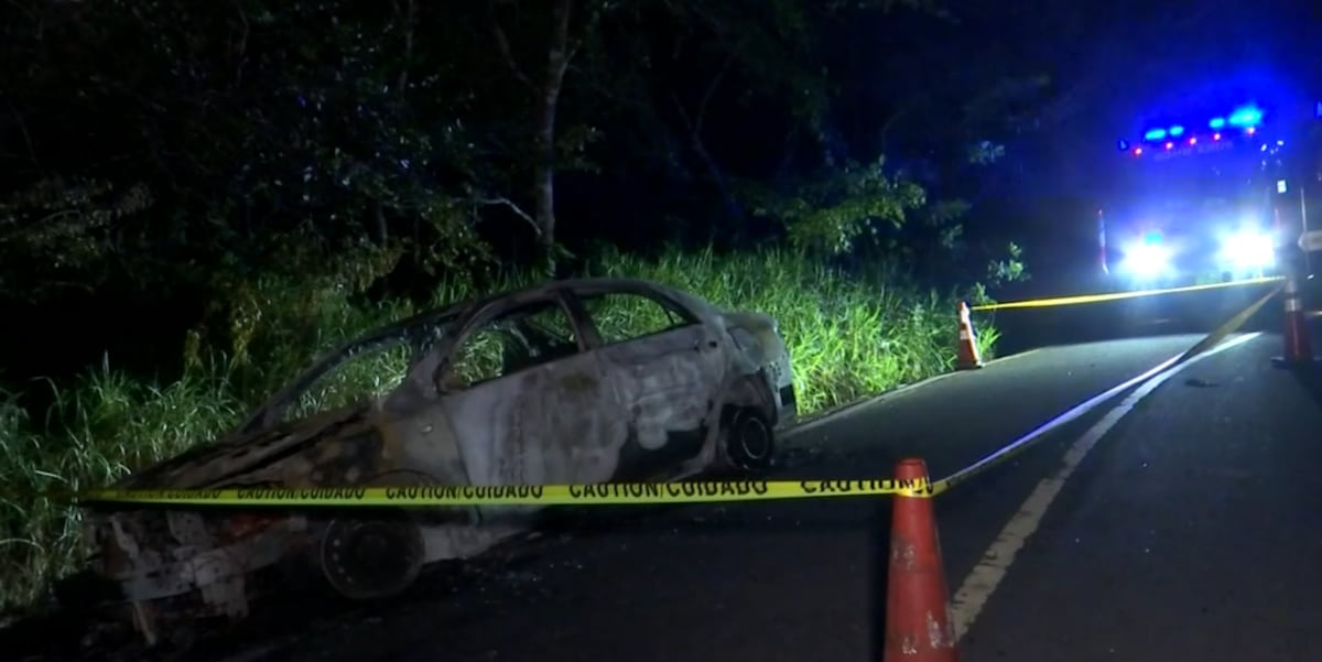 Víctima hallada en auto robado y calcinado en Pedregal, podría estar vinculado a la ‘Mafia Filipina’