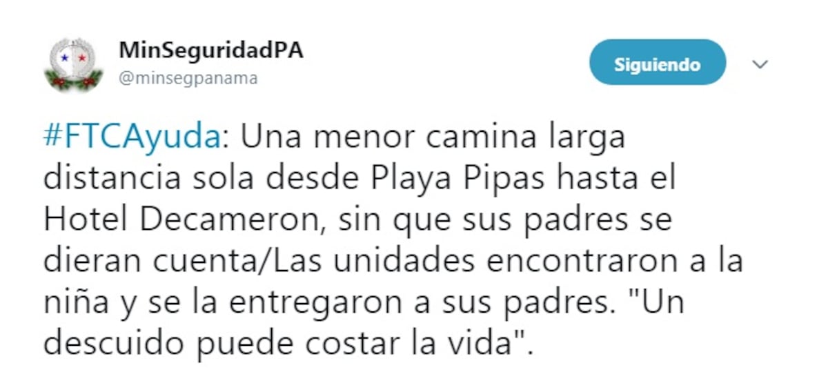 Niña de 6 años desaparece en Playa Farallón