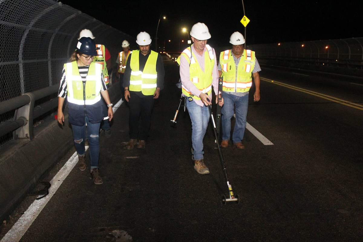 Trabajos en la losa del puente de  Las Américas son provisionales