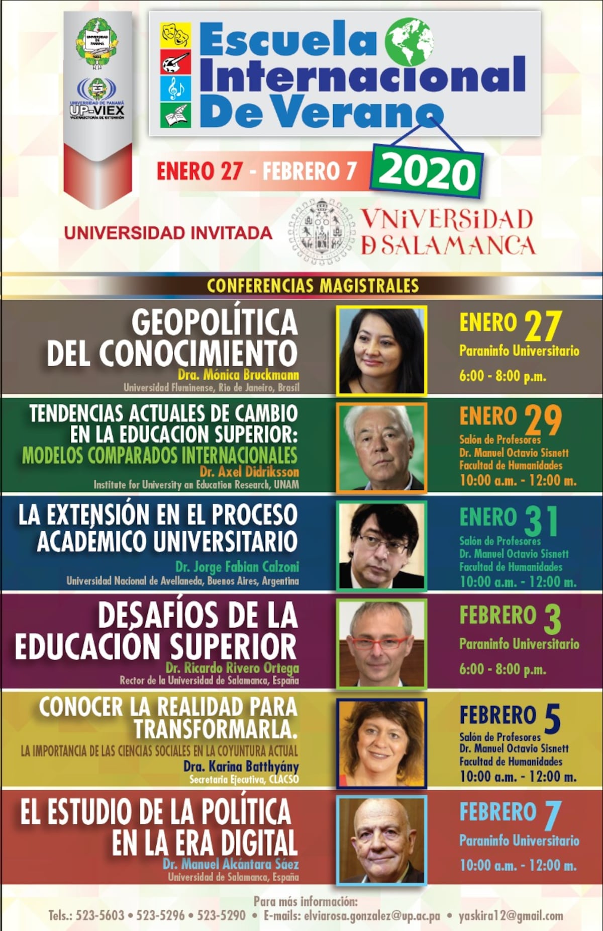 Más de 50 seminarios ofrecerá la escuela internacional de verano de la Universidad de Panamá