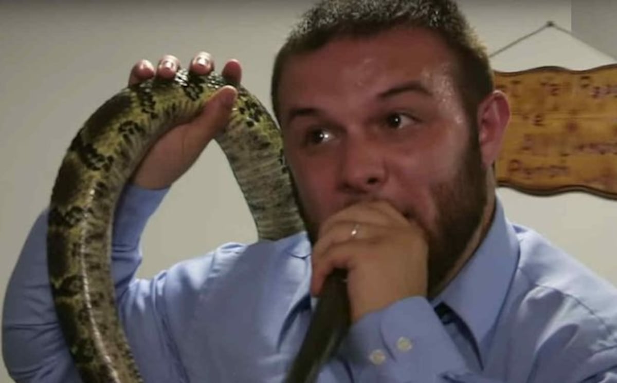 Pastor de una iglesia es mordido por una serpiente durante insólito sermón 