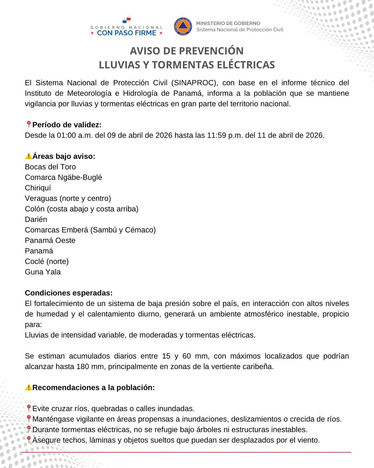 Agarre paraguas: lluvias y tormentas vienen con todo, advierte Sinaproc hasta el 11 de abril