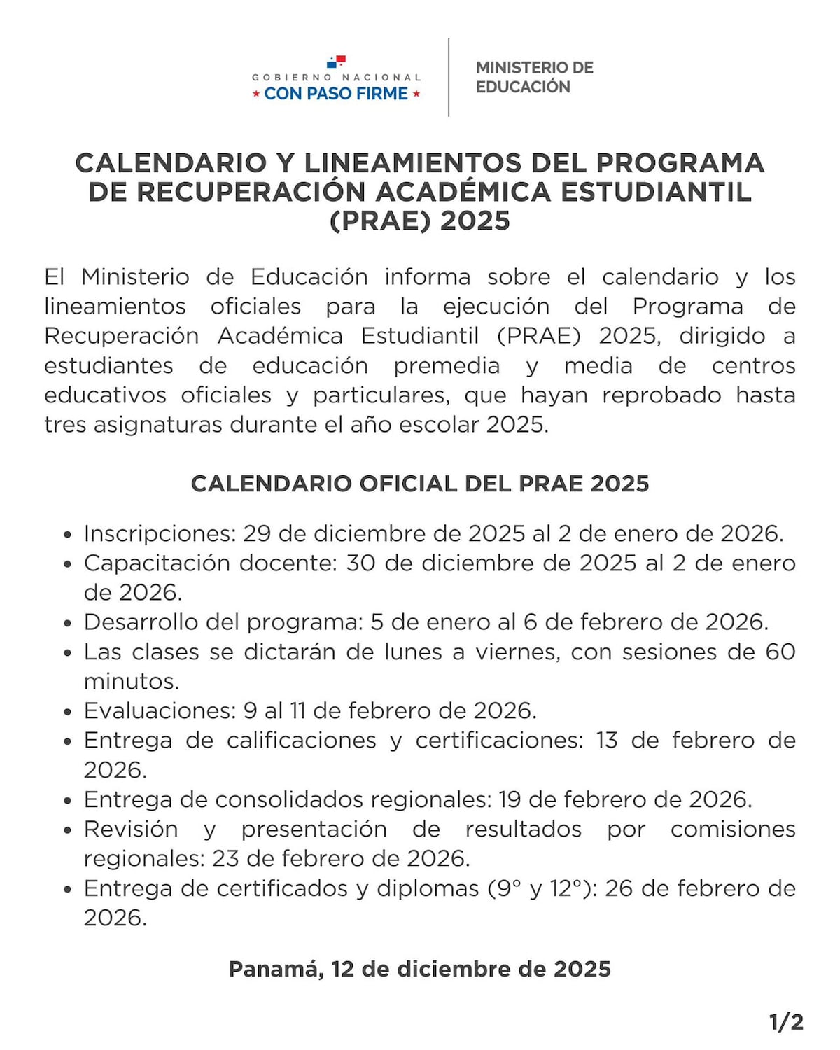 Recuperación de materias: todo lo que debes saber sobre el PRAE 2026
