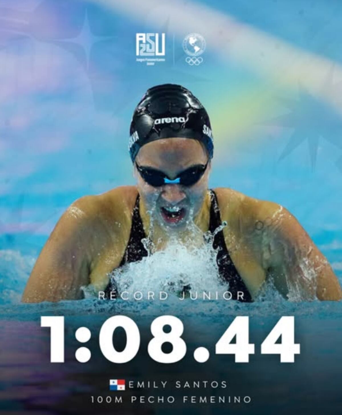 La panameña Emily Santos rompe su propio récord y se cuelga el oro en ASU2025
