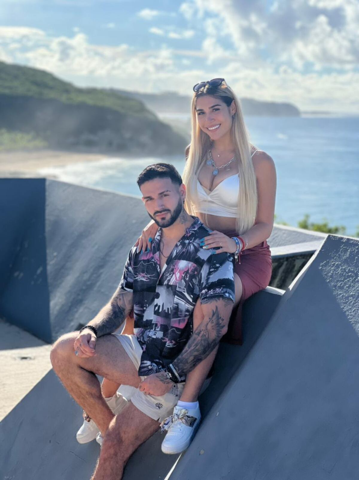 Visitó a su amorcito. Karina conoce a su suegra y familia de Asaf en Puerto Rico +Fotos 