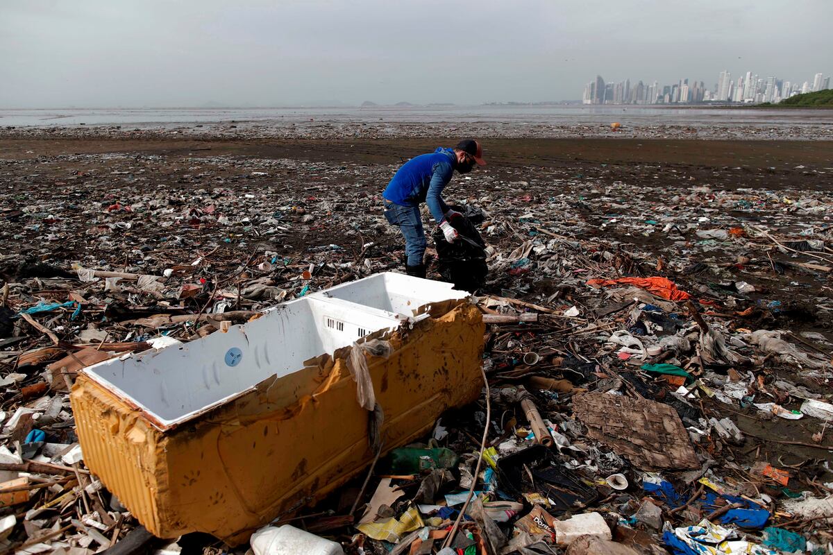 Centenares de voluntarios recogen basura en playas de Panamá para concienciar