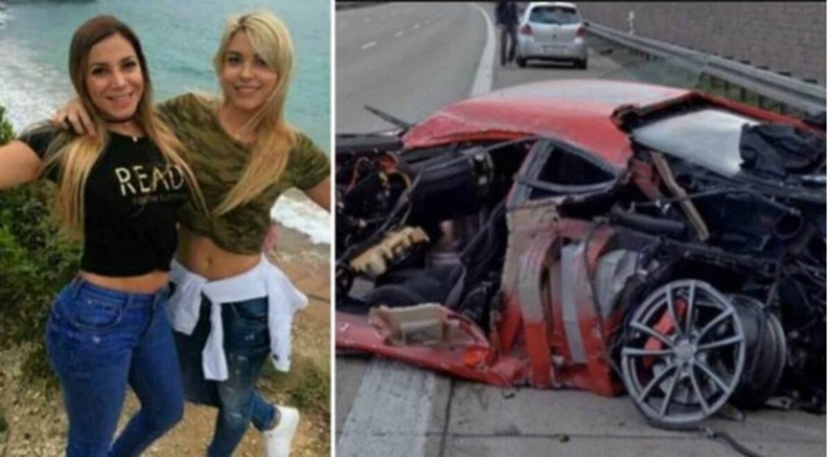 Dos colombianas se quemaron y fueron abandonadas en Ferrari que se accidentó