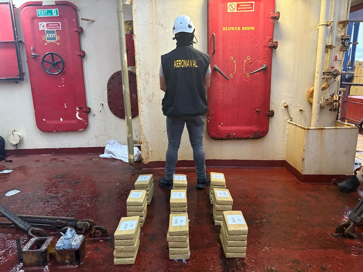 Nuevamente la Aeronaval intercepta droga en contenedor rumbo a Europa