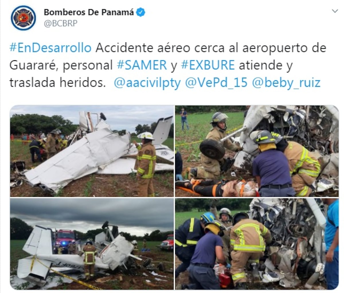 Dos muertos tras estrellarse una avioneta. Hay una sobreviviente. Video