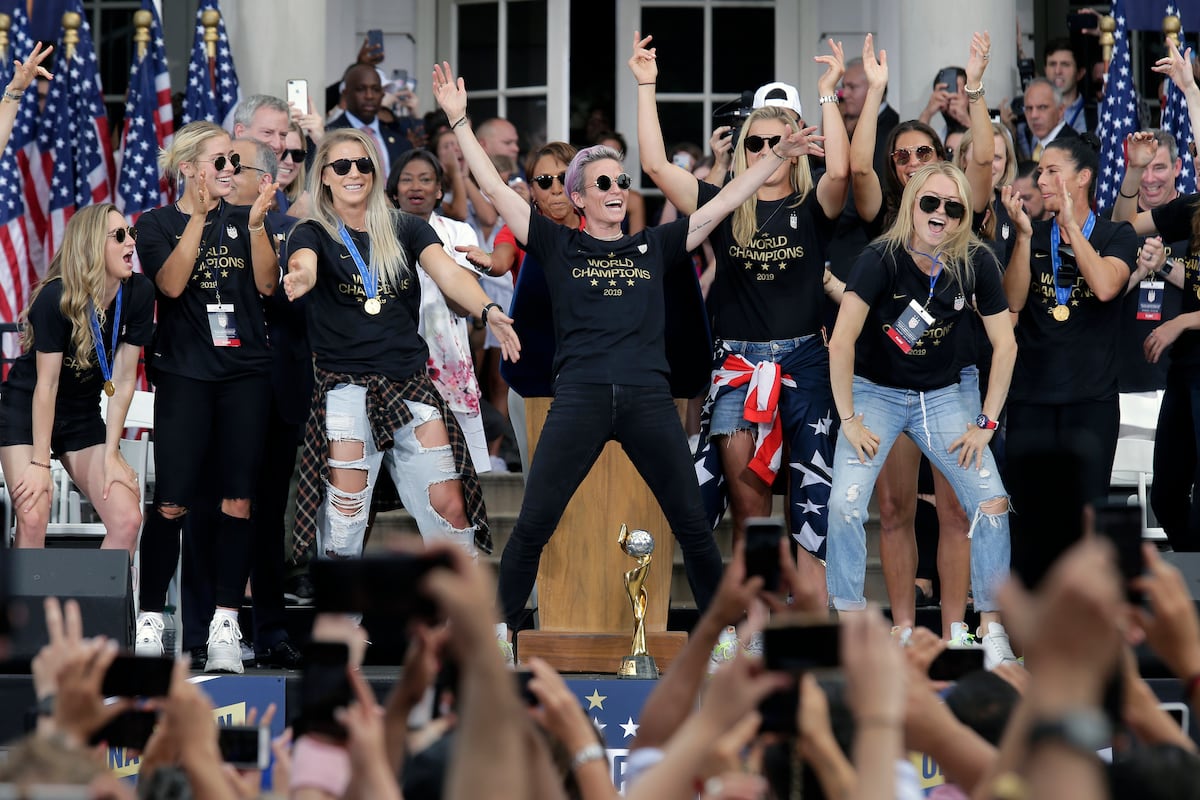 Campeonas del Mundial desfilan en Nueva York