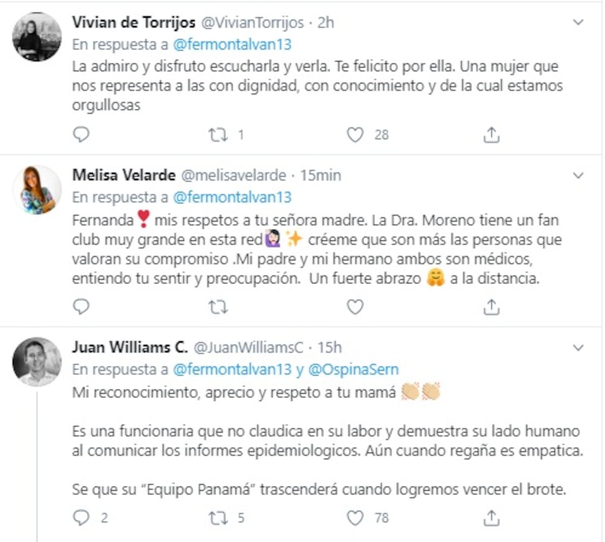 Tras memes y vacilones de doctora Lourdes Moreno (‘equipo Panamá‘), su hija reacciona