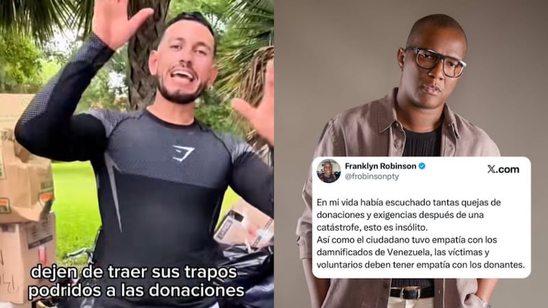 VIDEOS | Venezolanos critican las donaciones que reciben y Franklyn Robinson queda metido en el revulú por opinar