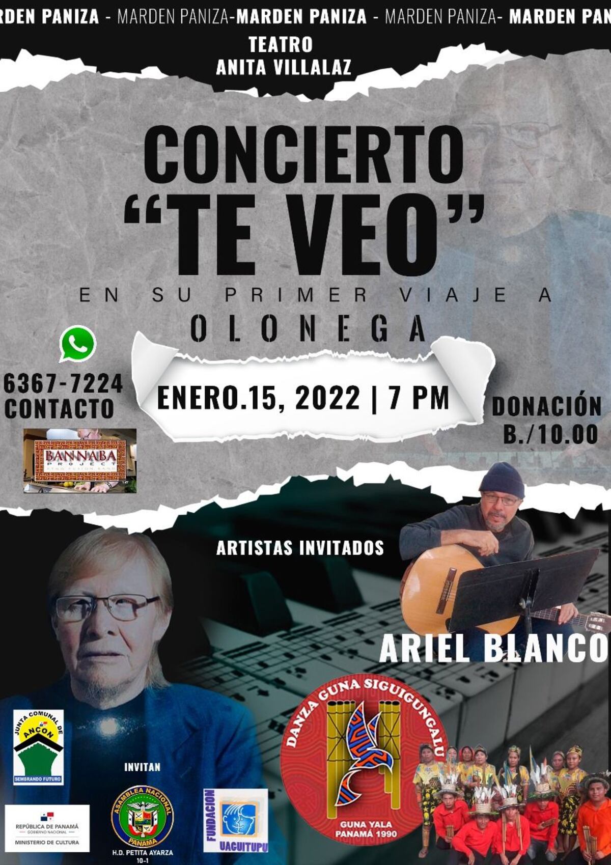 Harán homenaje al compositor guna Marden Paniza