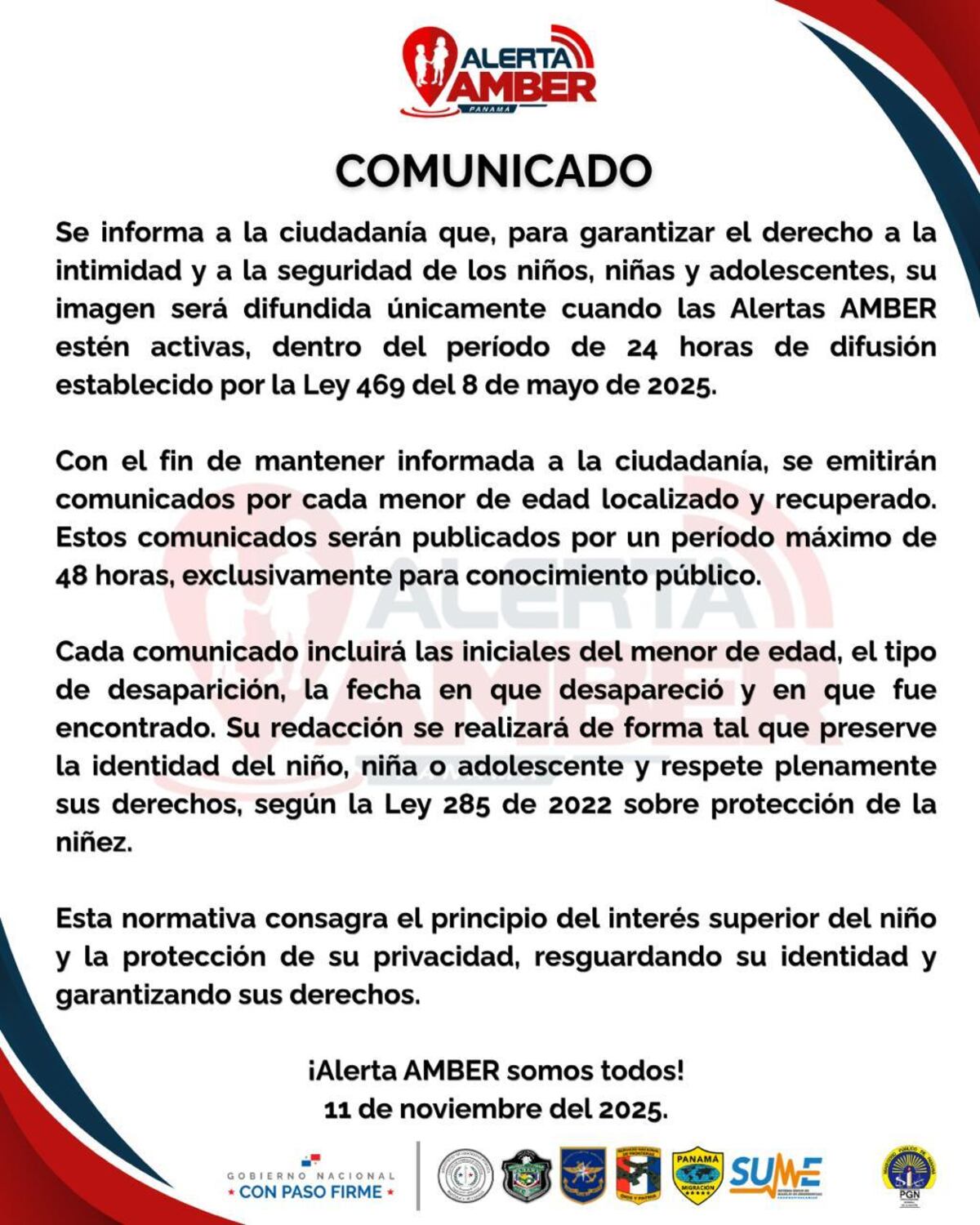 Alerta Amber: imágenes de menores desaparecidos solo podrán difundirse por 24 horas