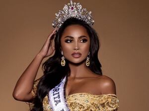 Señorita Panamá, lista para el Miss Universo. Recibió su boleto y un amuleto de la suerte