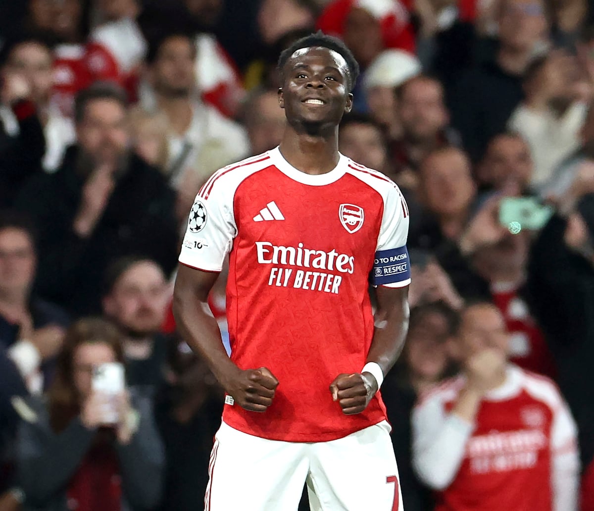 Saka liquida y Arsenal sueña con la gloria en Champions