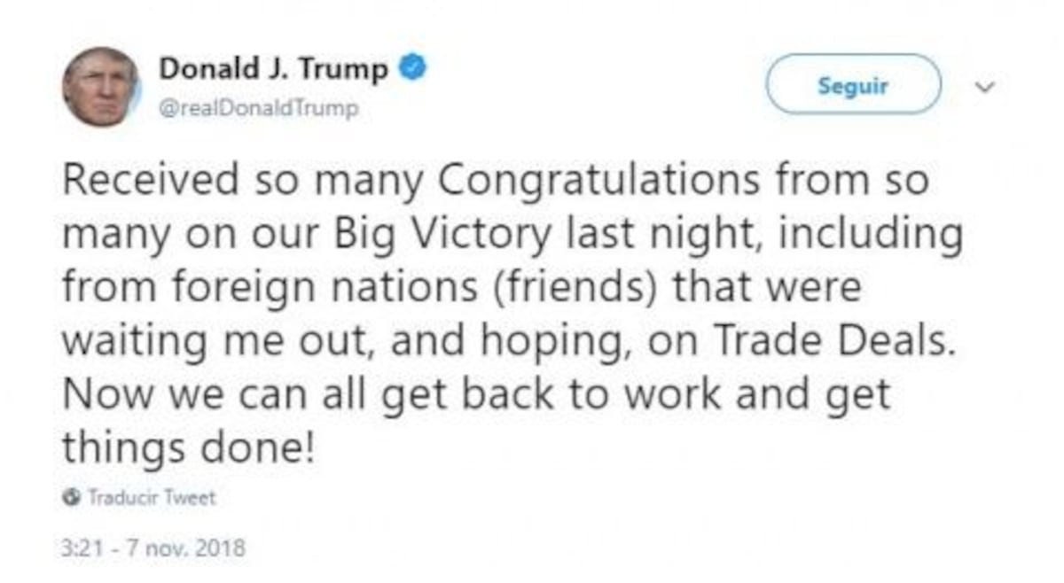 Proclama Trump 'gran victoria' electoral, pese a descalabros