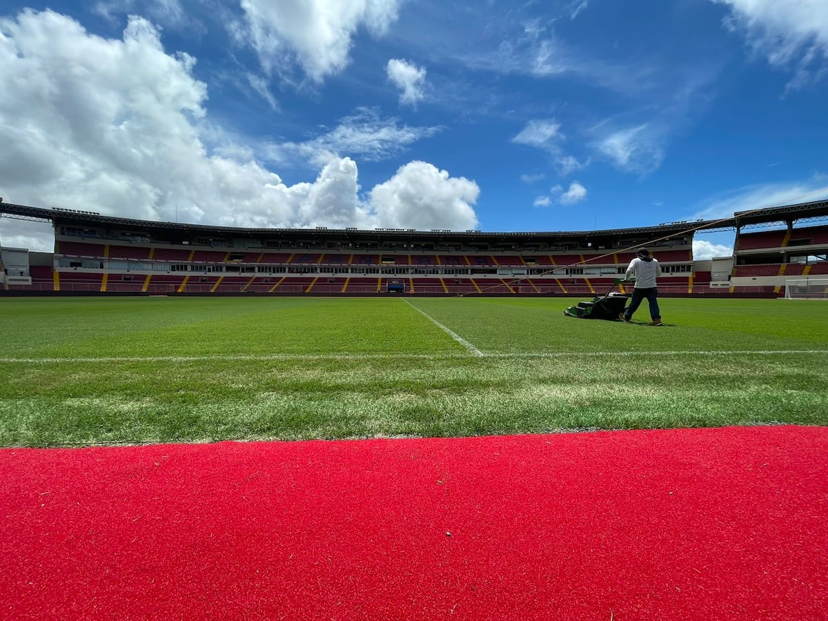 Así está la nueva cancha del Rommel Fernández. Fotos