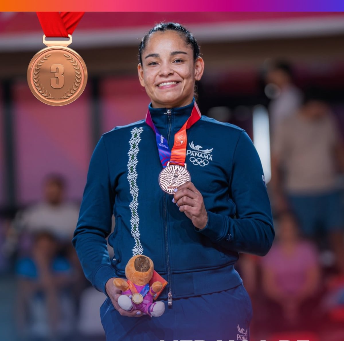 Kristine Jiménez convierte su cumpleaños en una fiesta de bronce para Panamá