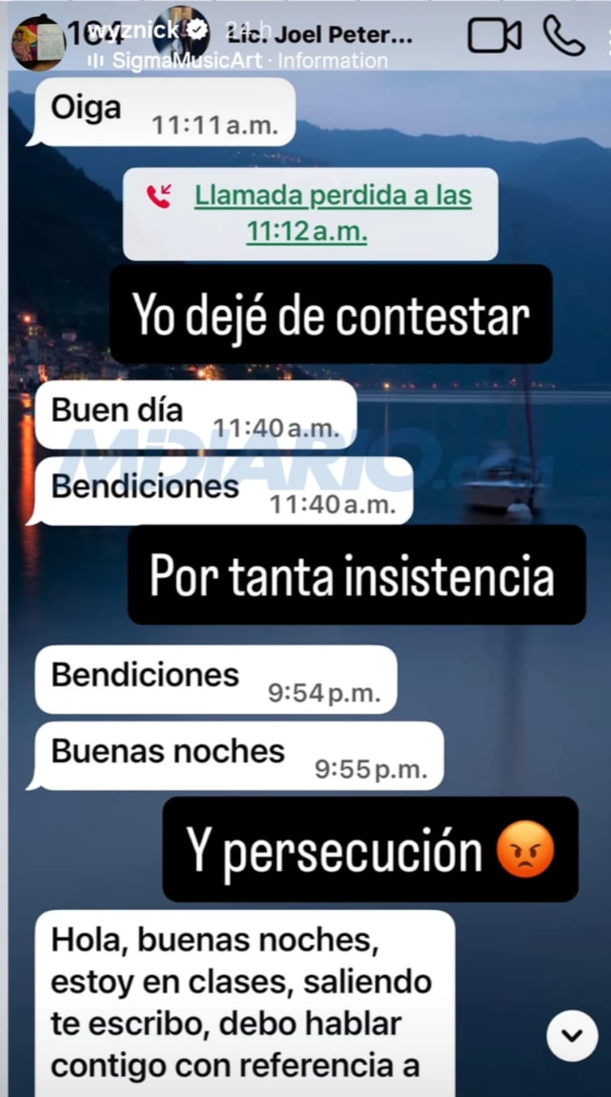 EXCLUSIVA |Lo que ella dice vs. lo que él responde: Wyznick Ortega: ‘Me invitaba a tomar vino’ y Joel Brown: ‘Nunca existió una relación sentimental’ +AUDIOS 