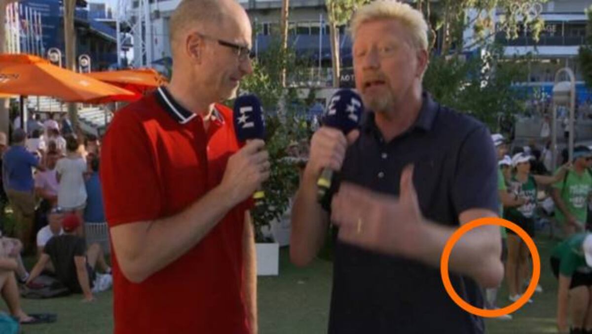 En Alemania se vuelve tendencia el extraño bulto del extenista Boris Becker