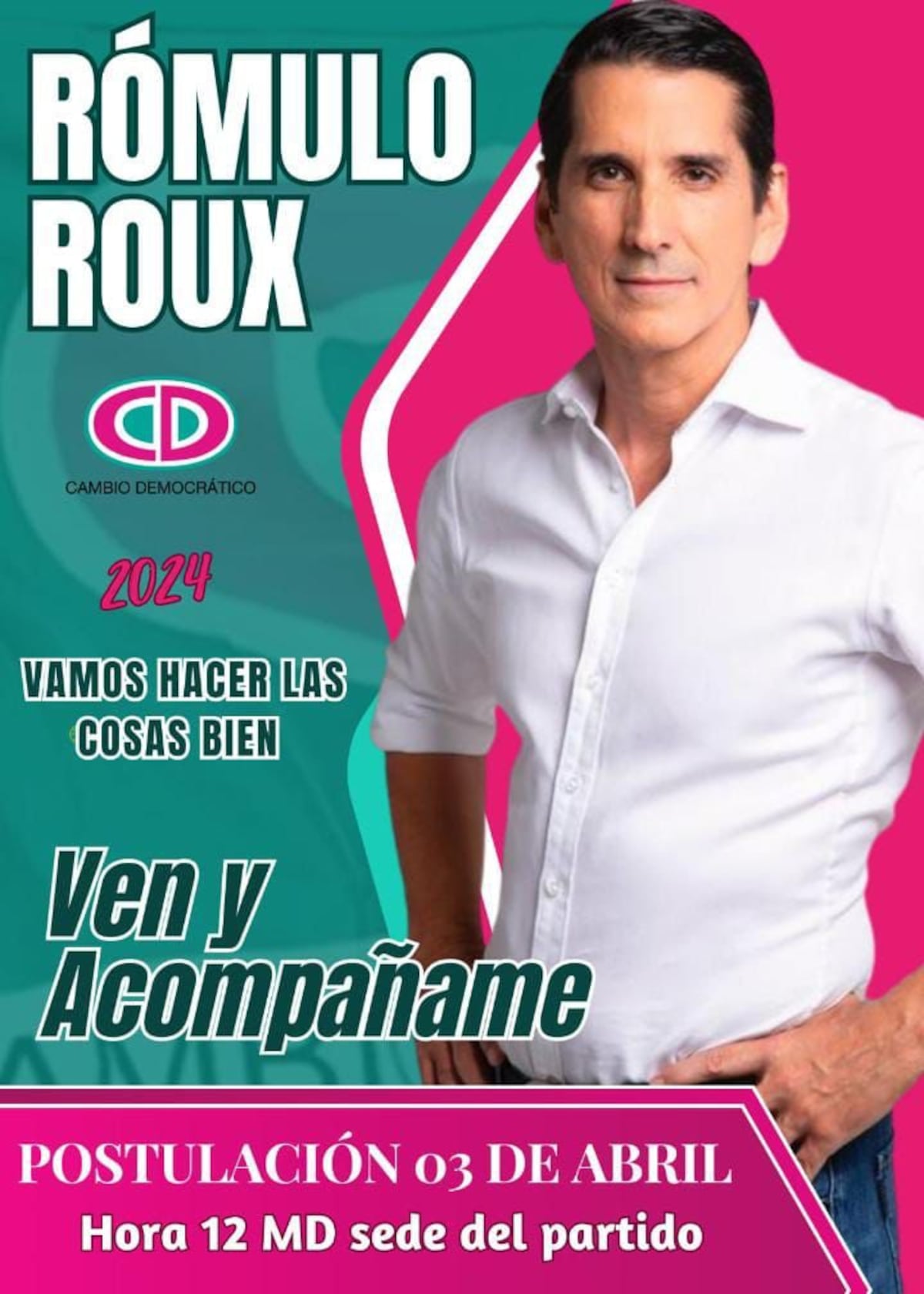 Rómulo Roux se postulará el próximo lunes como precandidato presidencial, pero se desconoce si la ‘Patrona de Capira’ lo enfrentará