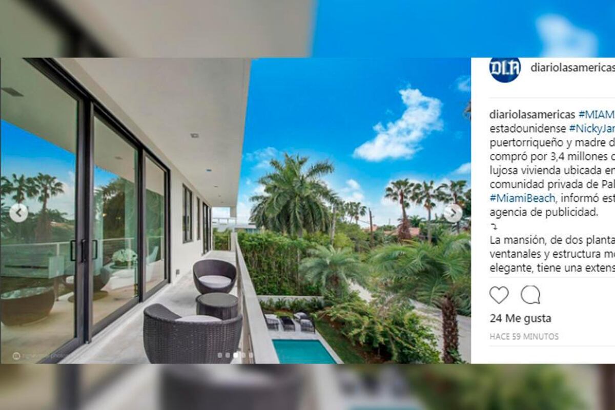 Nicky Jam se compra una mansión en Miami Beach de 3,4 millones de dólares