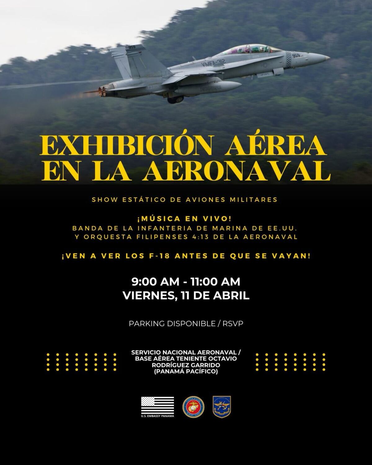 ¡Súper show aéreo! Los F-18 rugieron en el cielo de Panamá y dejaron a todos boquiabiertos